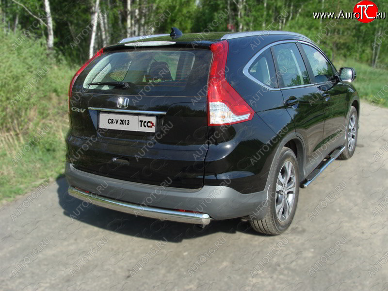 1 000 000 р. Защита задняя (центральная овальная 75х42 мм) ТСС Тюнинг  Honda CR-V  RM1,RM3,RM4 (2012-2015) дорестайлинг (центральная)  с доставкой в г. Керчь