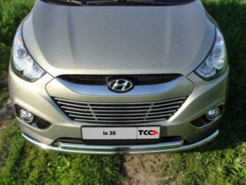 Защита переднего бампера нижняя d50,8*50,8 мм ТСС Тюнинг Hyundai IX35 LM дорестайлинг (2009-2013) (нержавейка)