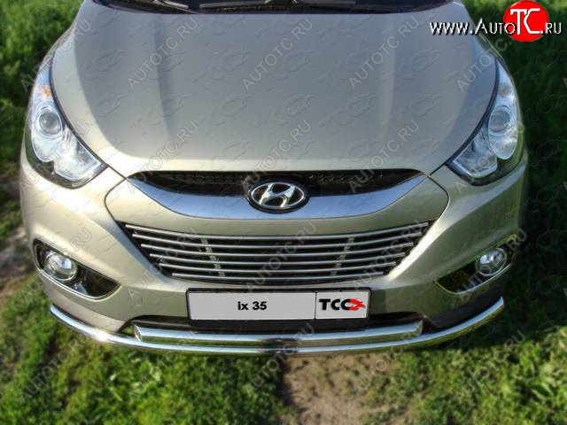 15 299 р. Защита переднего бампера нижняя d50,8*50,8 мм ТСС Тюнинг  Hyundai IX35  LM (2009-2013) дорестайлинг (нержавейка)  с доставкой в г. Керчь