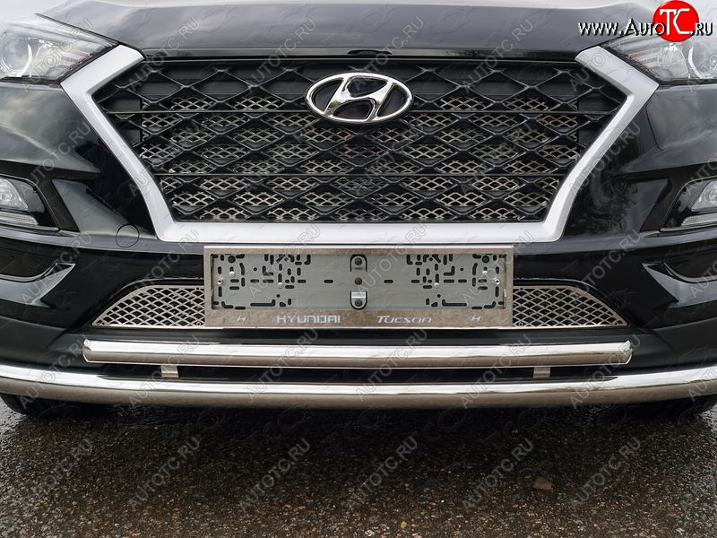 3 779 р. Вставка переднего бампера ТСС Тюнинг  Hyundai Tucson  TL (2018-2021) рестайлинг (лист)  с доставкой в г. Керчь
