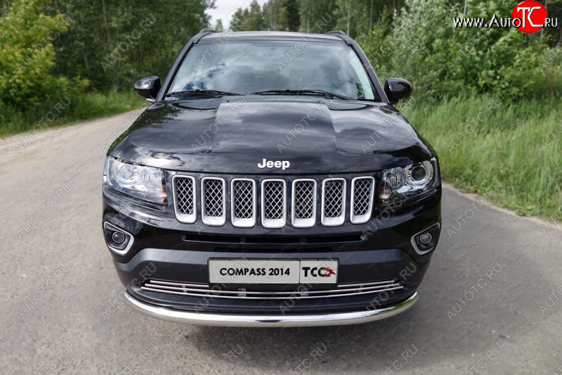 4 399 р.  ТСС Тюнинг JEEPCompass 2014- - Решетка радиатора 12 мм  jeepcom1403  с доставкой в г. Керчь