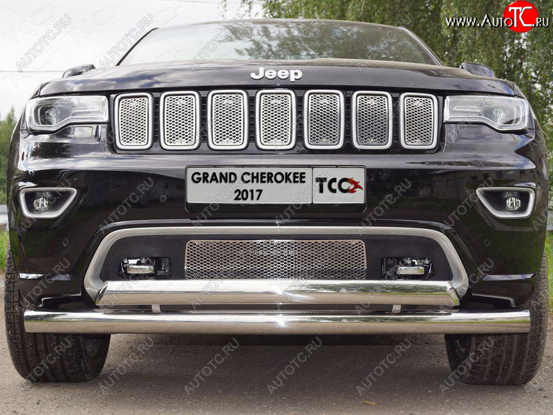 1 000 000 р. Вставка переднего бампера ТСС Тюнинг  Jeep Grand Cherokee  WK2 (2017-2022) 2-ой рестайлинг (лист)  с доставкой в г. Керчь