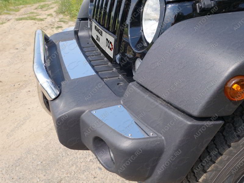 1 000 000 р.  ТСС Тюнинг JEEPWrangler 3D (3.6, JK) 2006-2018 - Накладки на передний бампер (шлифованные) (комплект 3шт.)  jeepwran3d361422  с доставкой в г. Керчь