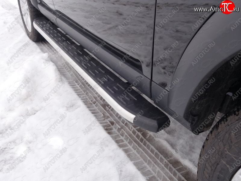 19 999 р. Пороги алюминиевые с пластиковой накладкой ТСС Тюнинг Land Rover Discovery 4 L319 (2009-2016) (серые)  с доставкой в г. Керчь