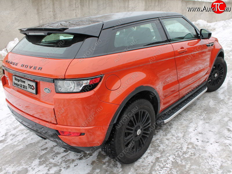 1 000 000 р. Пороги алюминиевые с пластиковой накладкой ТСС Тюнинг  Land Rover Range Rover Evoque  1 L538 (2015-2018) рестайлинг 3 дв., рестайлинг 5 дв. (серые)  с доставкой в г. Керчь