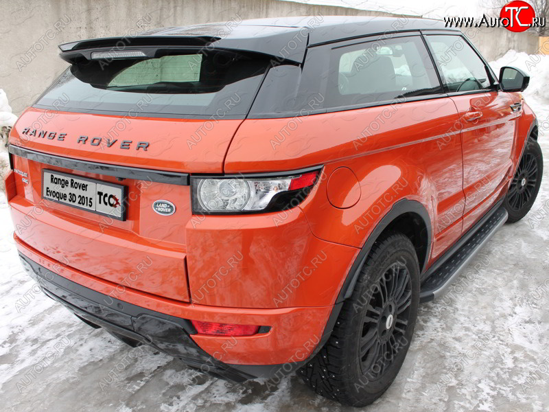 1 000 000 р. Пороги алюминиевые с пластиковой накладкой ТСС Тюнинг  Land Rover Range Rover Evoque  1 L538 (2015-2018) рестайлинг 3 дв. (карбон серые)  с доставкой в г. Керчь