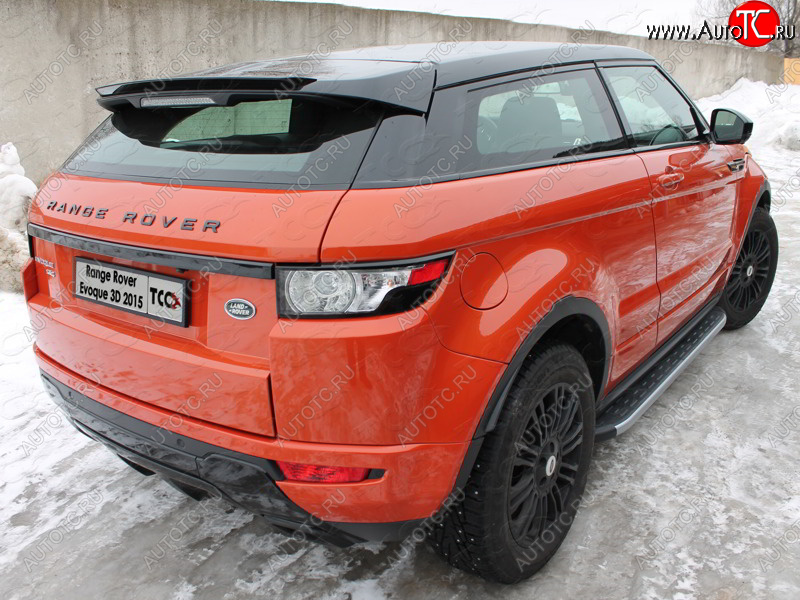 1 000 000 р. Пороги алюминиевые с пластиковой накладкой, ТСС Тюнинг  Land Rover Range Rover Evoque  1 L538 (2015-2018) рестайлинг 3 дв. (карбон серебро )  с доставкой в г. Керчь