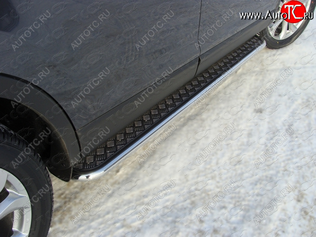 1 000 000 р.  Пороги с площадкой 42,4 мм ТСС Тюнинг  Mazda CX-9  TB (2012-2015) 2-ой рестайлинг (серые)  с доставкой в г. Керчь