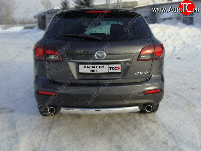 1 000 000 р. Защита задняя овальная 75х42 мм, ТСС Тюнинг Mazda CX-9 TC дорестайлинг (2015-2025)  с доставкой в г. Керчь