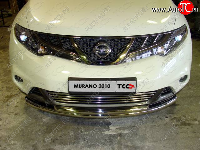 1 000 000 р. Декоративная вставка переднего бампера ТСС Тюнинг  Nissan Murano  2 Z51 (2010-2016) рестайлинг (d 16 мм)  с доставкой в г. Керчь