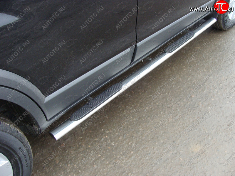 23 699 р. Пороги овальные с накладкой 75х42 мм ТСС Тюнинг Nissan Murano 2 Z51 рестайлинг (2010-2016)  с доставкой в г. Керчь