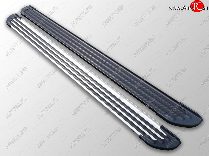 1 000 000 р. Пороги алюминиевые Slim Line ТСС Тюнинг Nissan Murano 2 Z51 рестайлинг (2010-2016) (Silver)  с доставкой в г. Керчь