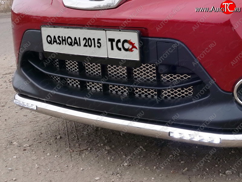 1 000 000 р. Вставка переднего бампера ТСС Тюнинг  Nissan Qashqai  2 (2013-2019) J11 дорестайлинг (лист)  с доставкой в г. Керчь