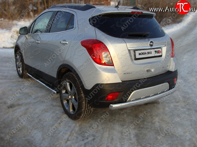1 000 000 р. Защита задняя (центральная 75*42 мм) ТСС Тюнинг  Opel Mokka (2012-2016)  дорестайлинг (центральная)  с доставкой в г. Керчь