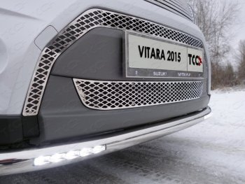 Вставка переднего бампера ТСС Тюнинг Suzuki Vitara  LY (2015-2019) дорестайлинг (лист)