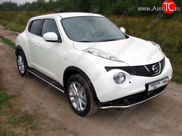 1 000 000 р. Защита переднего бампера нижняя d42,4 мм ТСС Тюнинг  Nissan Juke  1 YF15 (2010-2014) дорестайлинг (нержавейка)  с доставкой в г. Керчь