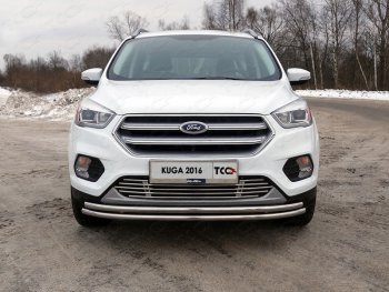 Рамка гос. номера ТСС Тюнинг Ford Kuga 2 рестайлинг (2016-2019) (нержавейка)