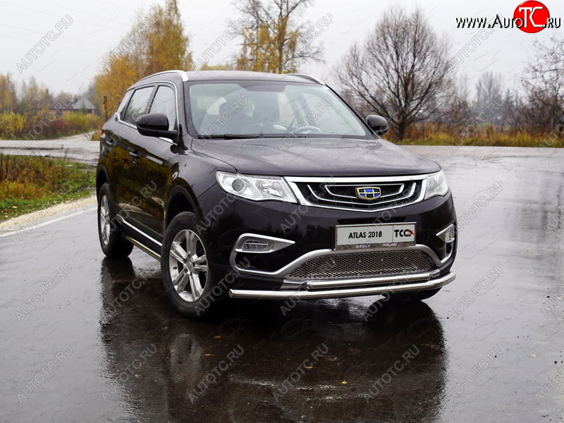 5 999 р. Рамка гос. номера ТСС Тюнинг Geely Atlas NL3 (2016-2022) (нержавейка)  с доставкой в г. Керчь