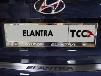 Рамка гос. номера ТСС Тюнинг Hyundai Elantra AD дорестайлинг (2016-2019) (нержавейка)