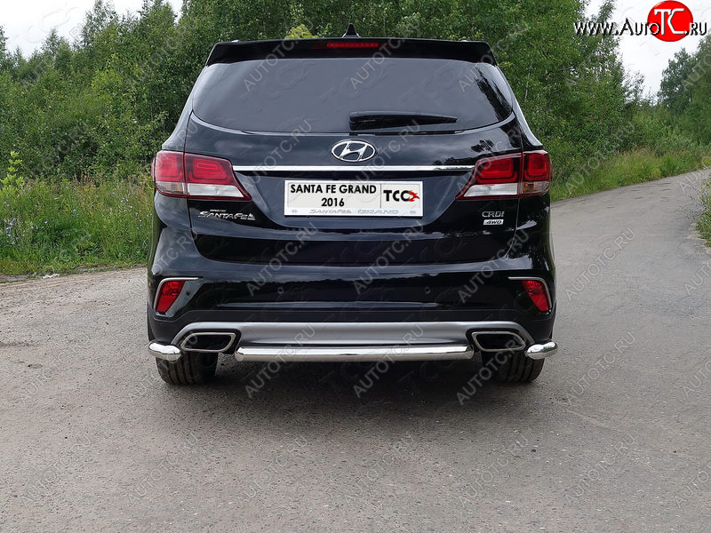 5 999 р. Рамка гос. номера ТСС Тюнинг  Hyundai Grand Santa Fe  1 DM (2016-2018) рестайлинг (нержавейка)  с доставкой в г. Керчь