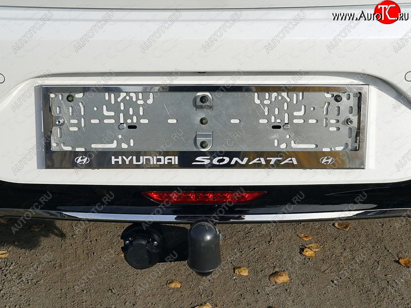 5 999 р. Рамка гос. номера ТСС Тюнинг Hyundai Sonata DN8 (2019-2022) (нержавейка)  с доставкой в г. Керчь