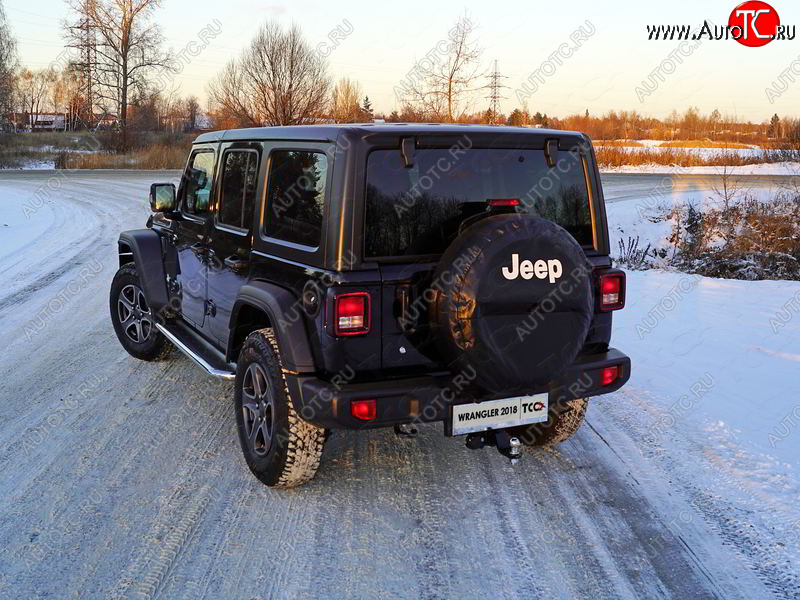 5 999 р. Рамка гос. номера ТСС Тюнинг Jeep Wrangler JL 3 дв. дорестайлинг (2018-2024) (нержавейка)  с доставкой в г. Керчь