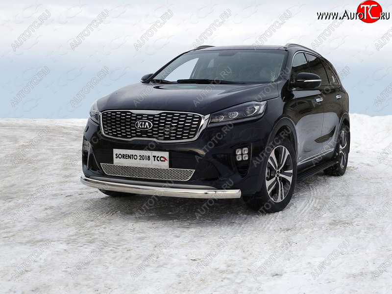 5 999 р. Рамка гос. номера ТСС Тюнинг  KIA Sorento  UM/Prime (2018-2020) рестайлинг (нержавейка)  с доставкой в г. Керчь