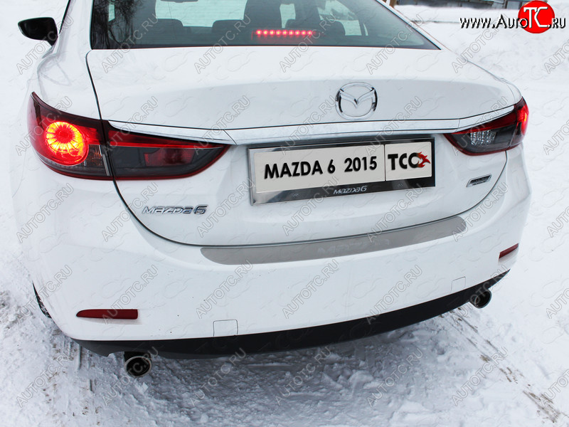 5 999 р. Рамка гос. номера ТСС Тюнинг  Mazda CX-5  KE (2015-2017) рестайлинг (нержавейка)  с доставкой в г. Керчь