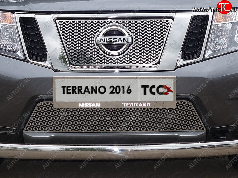 5 999 р. Рамка гос. номера ТСС Тюнинг  Nissan Terrano  D10 (2013-2016) дорестайлинг (нержавейка)  с доставкой в г. Керчь