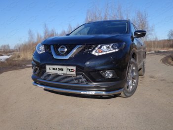 Рамка гос. номера ТСС Тюнинг Nissan X-trail 3 T32 дорестайлинг (2013-2018) (нержавейка)