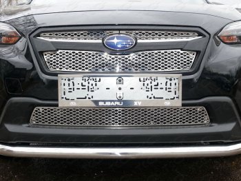 Рамка гос. номера ТСС Тюнинг Subaru XV GT/G24 дорестайлинг (2017-2021) (нержавейка)