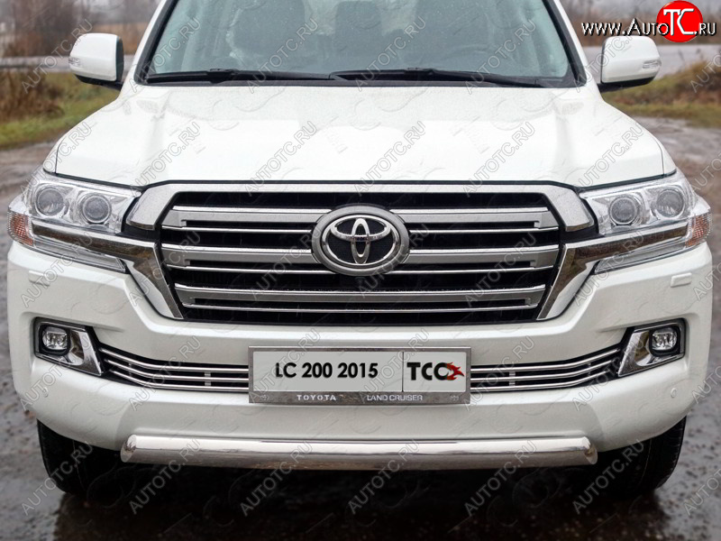 5 999 р. Рамка гос. номера ТСС Тюнинг Toyota Land Cruiser 200 2-ой рестайлинг (2015-2021) (нержавейка)  с доставкой в г. Керчь