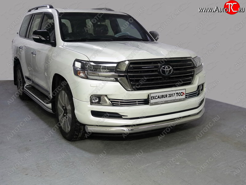 5 999 р. Рамка гос. номера ТСС Тюнинг Toyota Land Cruiser 200 2-ой рестайлинг (2015-2021) (нержавейка)  с доставкой в г. Керчь