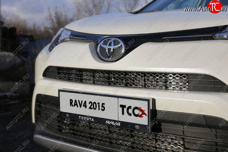 5 999 р. Рамка гос. номера ТСС Тюнинг Toyota RAV4 XA40 5 дв. рестайлинг (2015-2019) (нержавейка)  с доставкой в г. Керчь