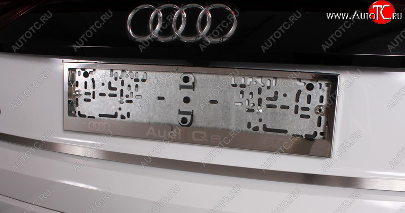 1 749 р. Рамка гос. номера ТСС Тюнинг  Audi Q8  4MN (2018-2022) (нержавейка)  с доставкой в г. Керчь
