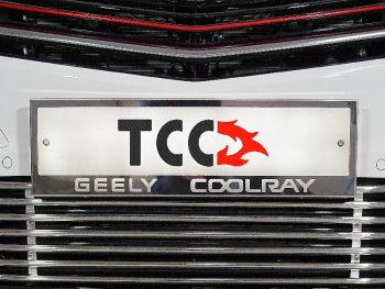Рамка гос. номера ТСС Тюнинг Geely Coolray SX11 дорестайлинг (2018-2023) (нержавейка)
