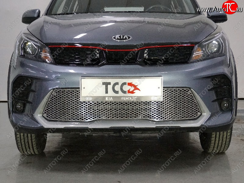 1 000 000 р. Вставка переднего бампера ТСС Тюнинг  KIA Rio  X (2020-2025) рестайлинг (лист)  с доставкой в г. Керчь