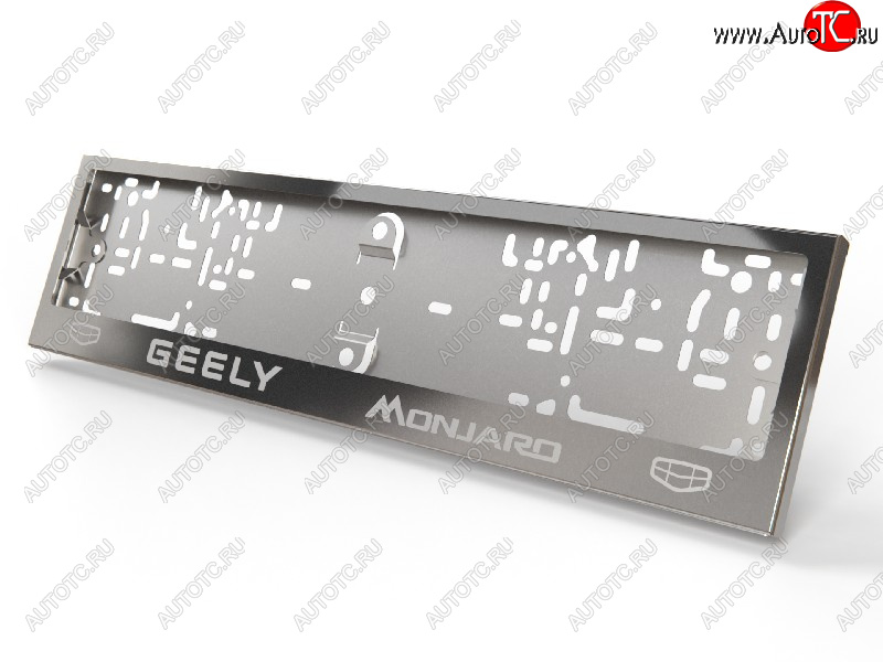 5 999 р. Рамка гос. номера ТСС Тюнинг  Geely Monjaro (2022-2025) (нержавейка)  с доставкой в г. Керчь