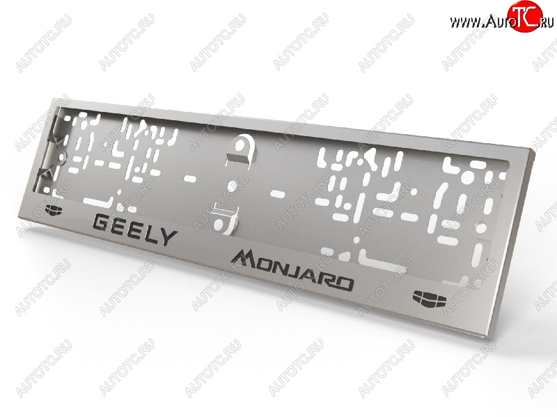4 999 р. Рамка гос. номера ТСС Тюнинг  Geely Monjaro (2022-2025) (нержавейка)  с доставкой в г. Керчь
