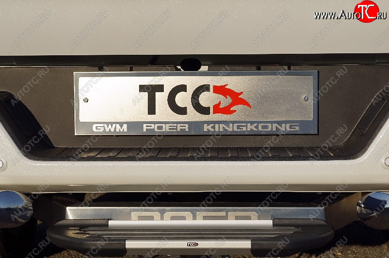 4 999 р. Рамка гос. номера ТСС Тюнинг  Great Wall Poer KingKong (2021-2025) пикап (нержавейка)  с доставкой в г. Керчь