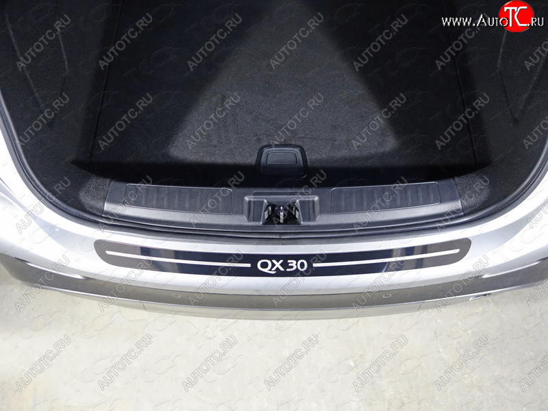 1 000 000 р. Накладка на задний бампер ТСС Тюнинг  INFINITI Q30  H15E (2015-2019) (Лист зеркальный надпись QX 30)  с доставкой в г. Керчь