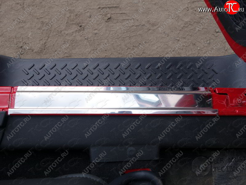 2 499 р. Накладки на пороги ТСС Тюнинг Jeep Wrangler JK 3 дв. дорестайлинг (2006-2010) (зеркальный лист)  с доставкой в г. Керчь
