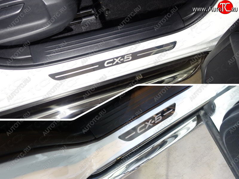 1 000 000 р. Накладки на пороги ТСС Тюнинг Mazda CX-5 KF (2016-2025) (лист зеркальный надпись CX-5)  с доставкой в г. Керчь