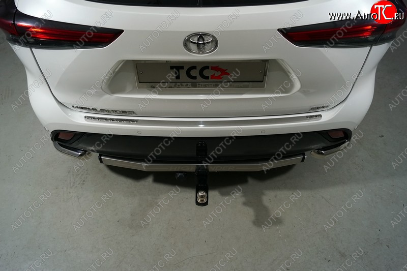 1 000 000 р. Закладка на задний бампер ТСС Тюнинг Toyota Highlander XU70 (2020-2025) (Лист зеркальный)  с доставкой в г. Керчь