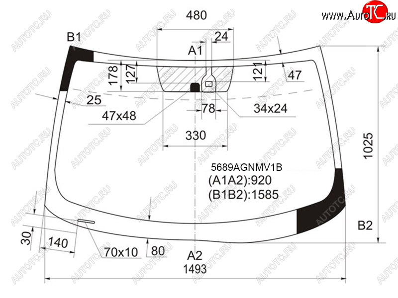 8 399 р. Стекло лобовое (Датчик дождя) Mitsubishi ASX 10-16  Citroen C4 Aircross 12-16  Peugeot 4008 12-15 FUYAO 5689AGNMV1B  с доставкой в г. Керчь