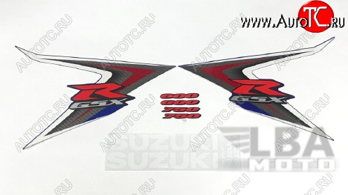3 999 р. Комплект наклеек на пластик для мотоцикла Suzuki GSX-R600750 08-10 Сине-Белый 1  пм-00017737  с доставкой в г. Керчь