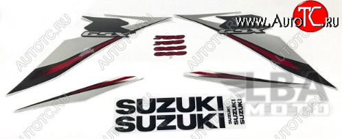 3 999 р. Комплект наклеек на пластик для мотоцикла Suzuki GSX-R600750 08-10 Бело-Серый  пм-00017740  с доставкой в г. Керчь