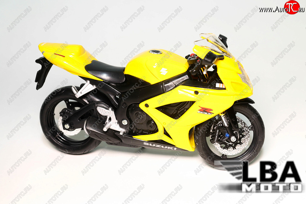 1 599 р. Модель мотоцикла Suzuki GSX-R600 06-07 Желтого цвета масштаб 112  пм-00002218  с доставкой в г. Керчь