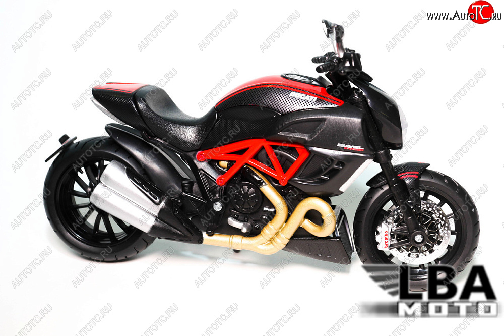 1 599 р. Модель мотоцикла Ducati Diavel Красно-Черного цвета масштаб 112  пм-00002223  с доставкой в г. Керчь