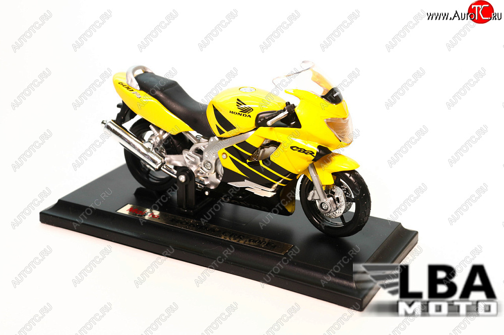 1 299 р. Модель мотоцикла Honda CBR600 F4 Желто-Черного цвета масштаб 118  пм-00002247  с доставкой в г. Керчь